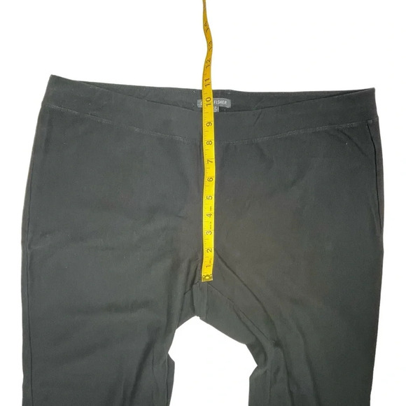 Eileen Fisher Stretch Crepe Slim Ankle Pant in Black Size Large - Picture 7 of 12